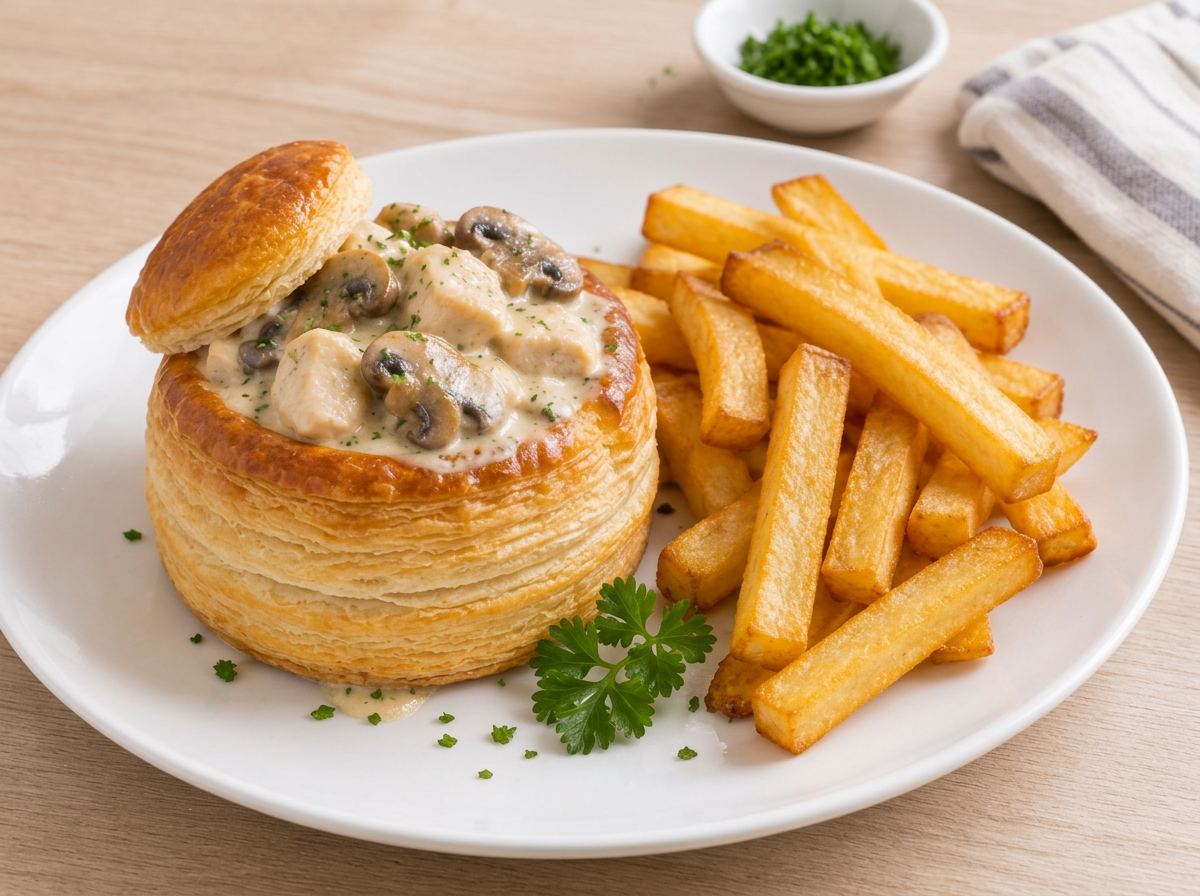 Patates kızartmalı vol-au-vent